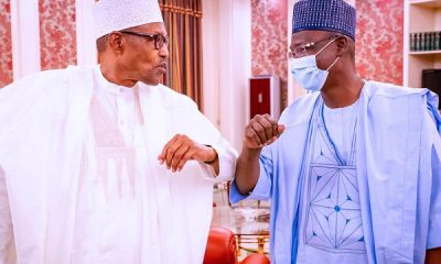 Nasarawa State governor, Abdullahi Sule during a courtesy visit to President Muhammadu Buhari