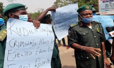 Pro-Governor Akeredolu protesters in Ondo State