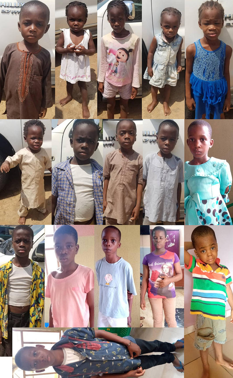 Children stolen by child traffickers