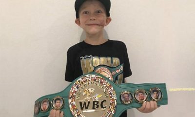 Young Bridger Walker endows with WBC Belt for saving little sister from an aggressive dog