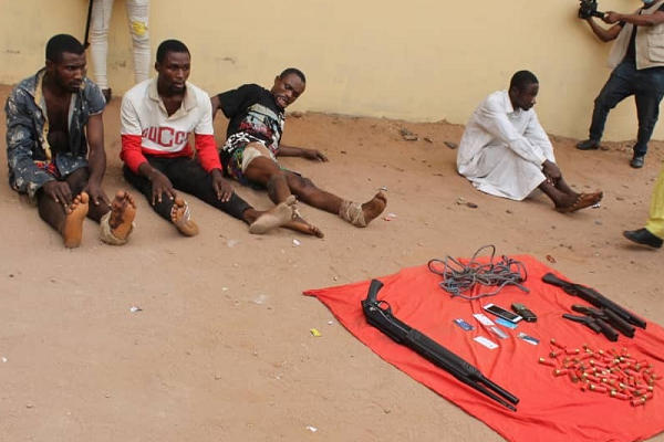 Some suspects and items recovered by Imo State Police Command