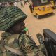 A Nigerian soldier looks on during a military patrol in a pro-Biafra zone in the southeastern city of Aba. Cristina Aldehuela/AFP/Getty Images