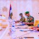 President Muhammadu Buhari in the meeting with security chiefs in in State House, Abuja, Tuesday, September 7