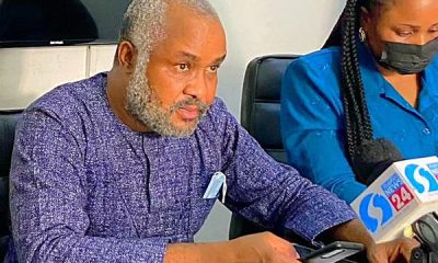 National Coordinator of Human Rights Writers Association of Nigeria (HURIWA), Comrade  Emmanuel Onwubiko, during a press briefing
