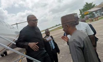 The Deputy Governor of Taraba State, Engr Haruna Manu receives HE Peter Obi