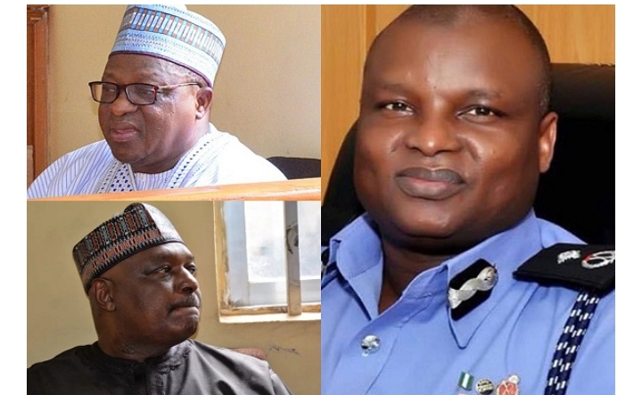 Ex-Governor of Taraba State, Jolly Nyame, ex-Governor of Plateau State, Joshua Dariye, and Deputy Commissioner of Police, Abba Kyari