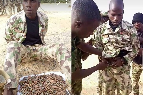 Soldier caught stealing ammunition to supply to bandits and terrorists