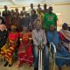 Mission team leaders, Dr William Devlin and international human rights lawyer, Emmanuel Ogebe, with some affected victims of the killings