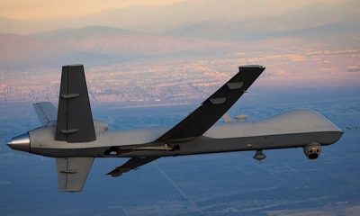 US MQ-9 Reaper Drone crashed by Russian Su-27 fighter to the bottom of the Black Sea