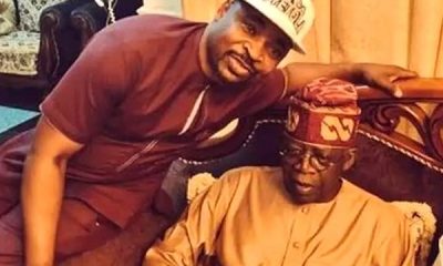 Musiliu Akinsanya, popularly known as MC Oluomo, with his godfather, the All Progressives Congress (APC) presidential candidate, Alhaji Bola Ahmed Tinubu