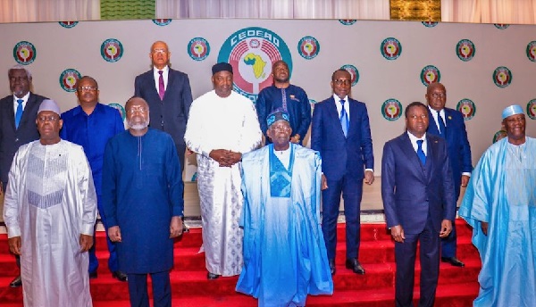 President Bola Ahmed Tinubu with the rest of ECOWAS leaders