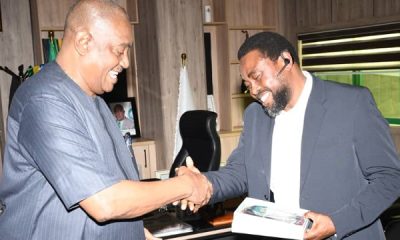 Chairman of the Police Service Commission (PSC), retired Inspector General of Police Solomon Arase with Chairman of Human and Environmental Developmental Agenda (HEDA) Resource Centre, Olanrewaju Suraju