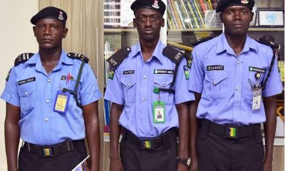 The three Police officers that rendered escort to the the Adamawa State president of the student union