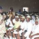 National Youth Service Corps (NYSC) Director General, Brigadier General Y. D. Ahmed, addressing Corps Members