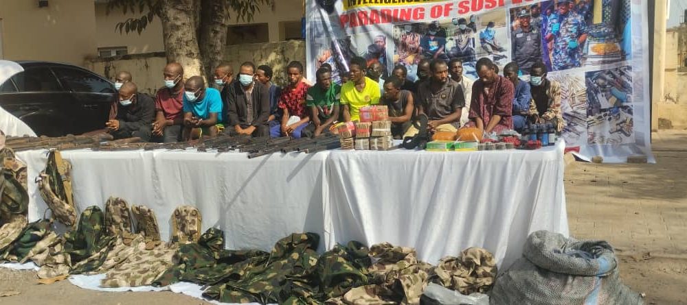 Suspects, exhibits paraded by Nigerian police