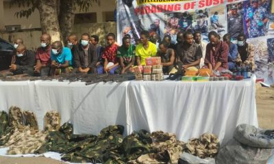 Suspects, exhibits paraded by Nigerian police