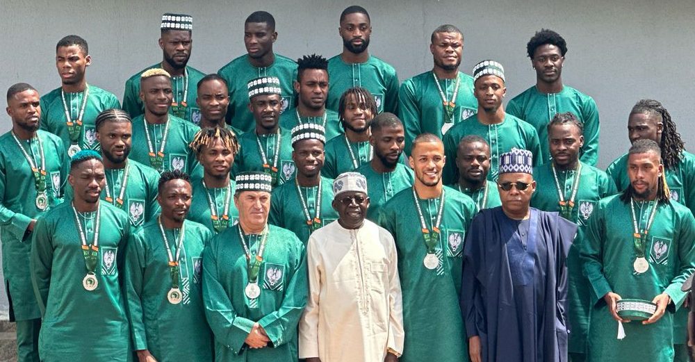 Super Eagles at Aso Rock