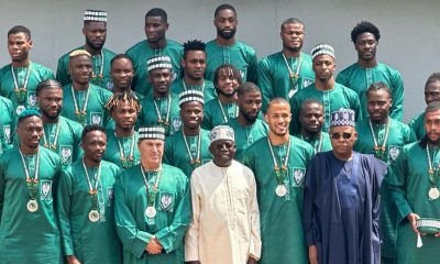 Super Eagles at Aso Rock