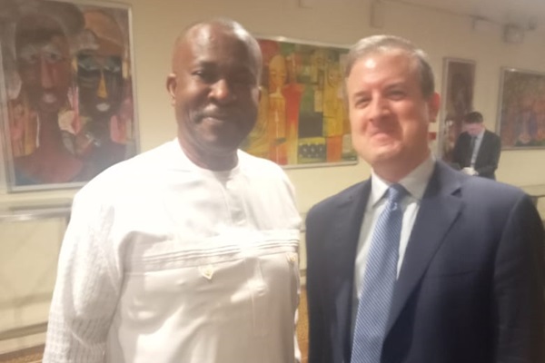 Dr. Ugorji with Mr. Richard Ponzio of the Stimson Center and Global Governance Innovation Network.