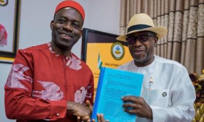 Governor Charles Chukwuma Soludo with Sir Emeka Offor