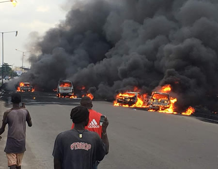Scene of explosion