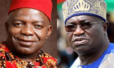 Past and present governors of Abia State, Dr. Alex Otti, and Dr. Okezie Ikpeazu