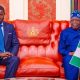 President Bola Tinubu with President Bassirou Diomaye Faye of Senegal during the latter's visit on Thursday, May 16, 2024, in Abuja, Nigeria