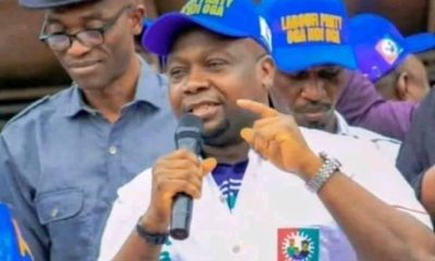 Agbasimelo with Mic in a rally with Abure (left) when the going was good