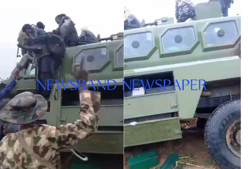 Moment bandits captured military APC