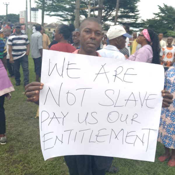 Protest in Akwa Ibom as Exxon Mobil ex-workers demand unpaid entitlements