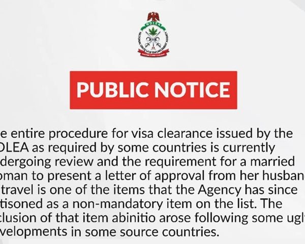 National Drug Law Enforcement Agency (NDLEA) jettisons visa clearance requirement