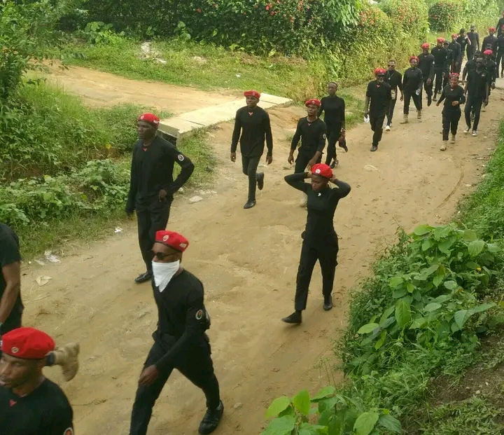 Members of Ibom Youth Council on parade