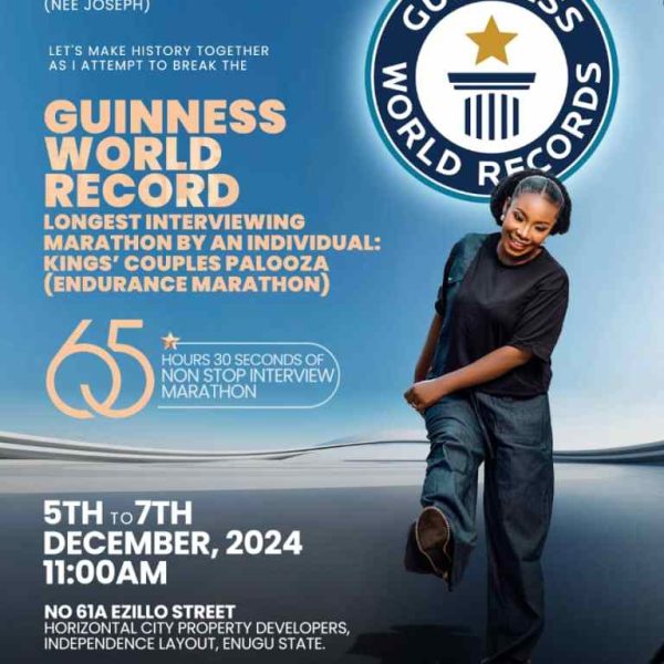 Enugu Relationship Coach Sets Guinness World Record