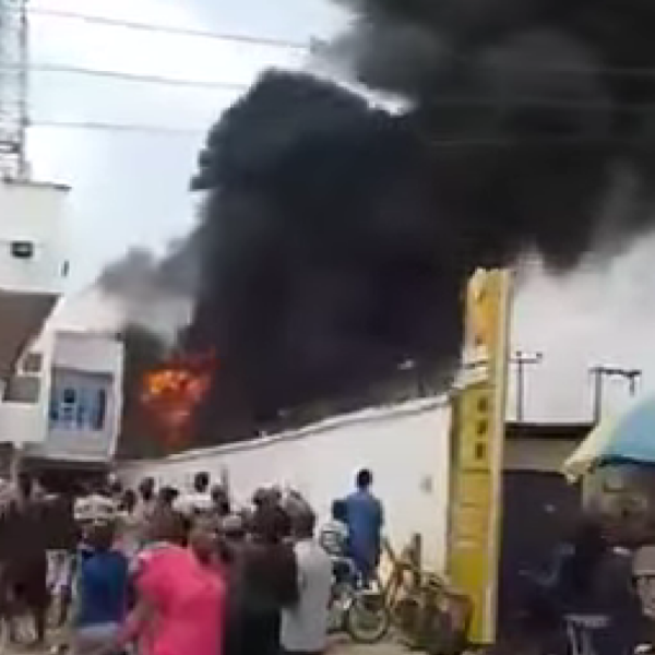 Fire guts mart, hotel, police station in Lagos