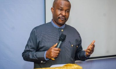 Ex-Imo State Commissioner for Homeland Security and Vigilante Affairs, Prince (Dr) Ugorji O. Ugorji, speaking at the Imo State Diaspora Summit