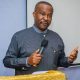 Ex-Imo State Commissioner for Homeland Security and Vigilante Affairs, Prince (Dr) Ugorji O. Ugorji, speaking at the Imo State Diaspora Summit
