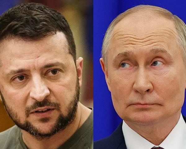 President Volodymyr Zelenskyy of Ukraine versus President Vladimir Putin of Russia