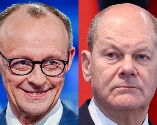 Leader of the conservative party, Friedrich Merz | Chancellor of Germany, Olaf Scholz