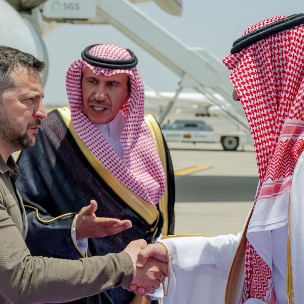 Zelensky arrives Saudi Arabia