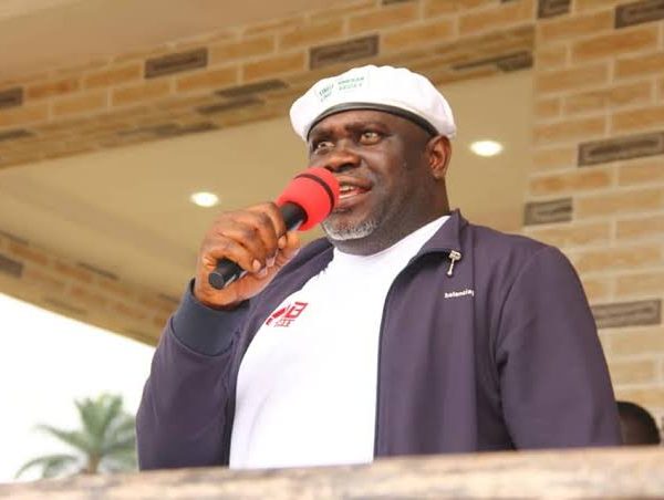 Senator Aniekan Bassey congratulates Obong Pius Okon on installation as Ntisong IV
