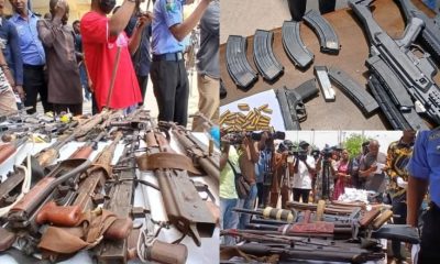 Guns recovered from suspects