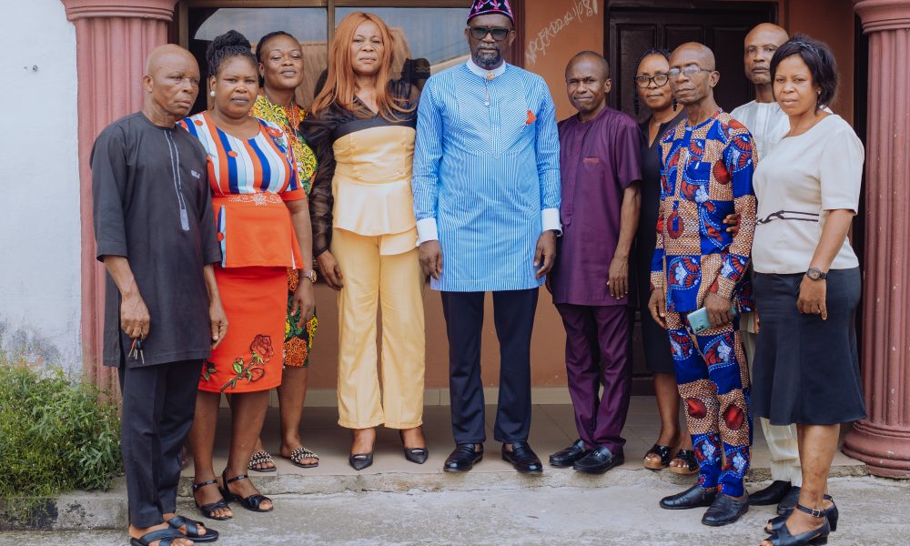 Barr Akpan (middle) with RMAFC Staffers in Akwa Ibom
