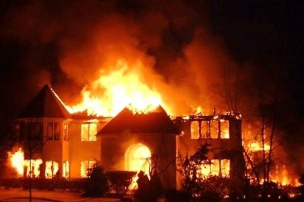 Angry youths burn hotel after lodger’s mysterious death