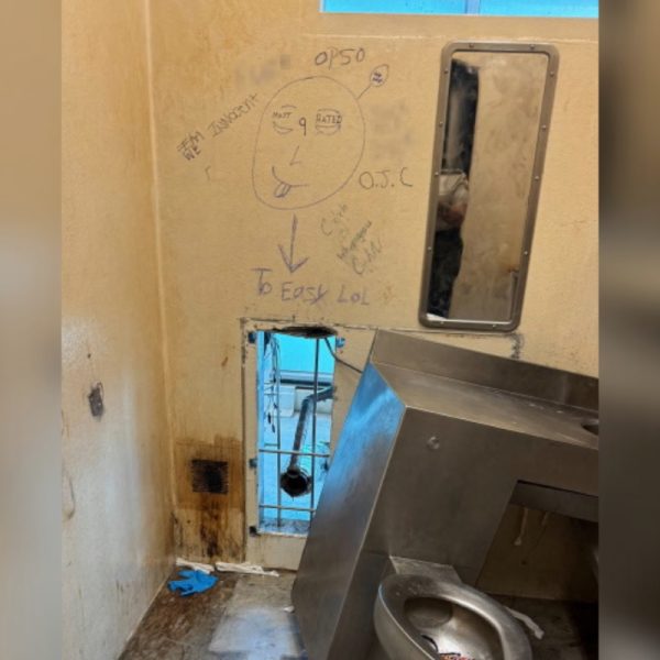 10 inmates escape New Orleans jail through cell wall hole