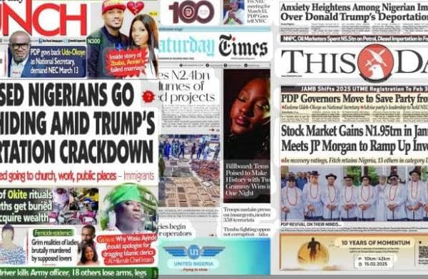 Top stories from Nigerian newspapers – Friday morning briefing