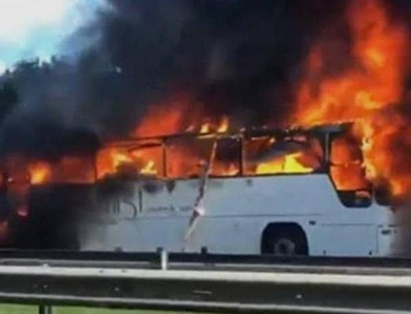 18 Passengers escape death as bus bursts into flames in Rivers