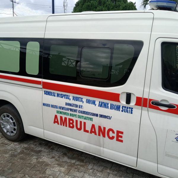 NDDC donates ambulance, PPE to General Hospital, Iquita-Oron