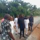 Inspection by Commissioner of Industry and Mayor Nnewi North, of the Ukwaka bridge in Umuezena Umudim, Nnewi, Anambra state