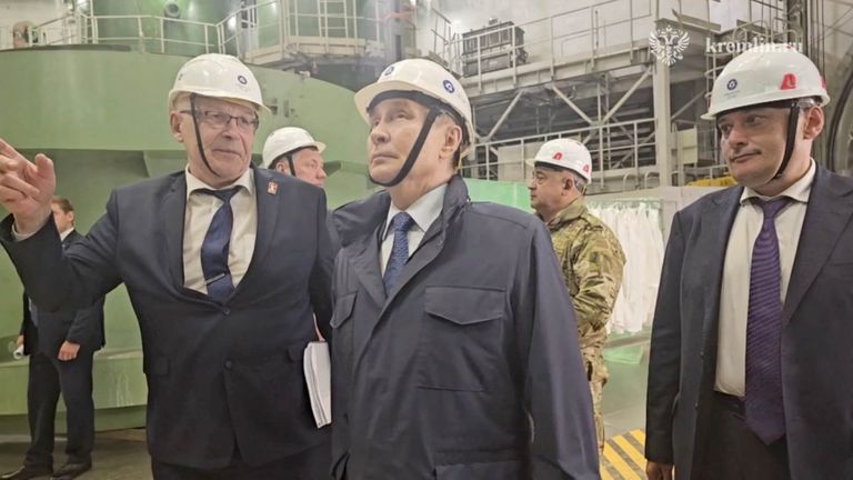 Putin pays first visit to Kursk since after the recapture of the city