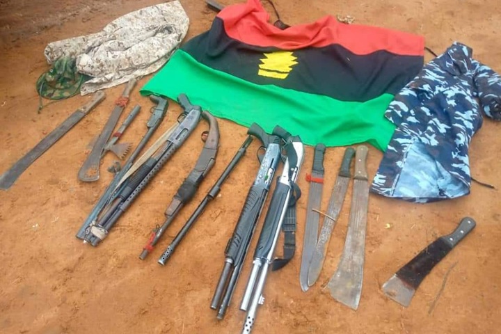 Some arms recovered from the criminal gangs in Lilu during a raid by security authorities